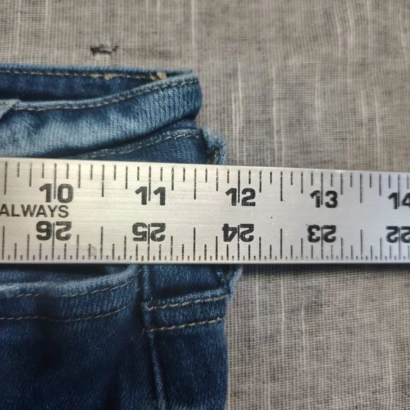 KanCan Maurices Jeans Girls Size 23x29 Flare High Rise Button Fly Ripped Stretch - Picture 5 of 13